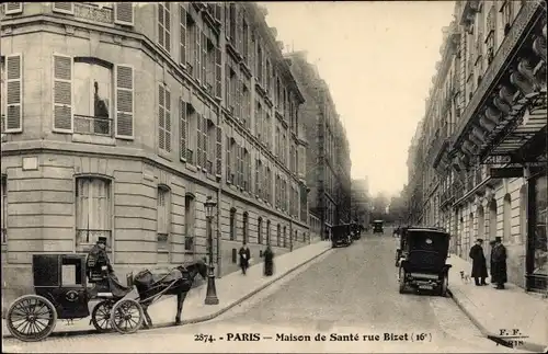 Ak Paris XVI. Arrondissement Passy, Maison de Sante rue Bizet