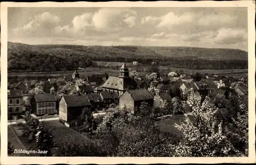 Ak Bübingen Saarbrücken, Teilansicht mit Kirchturm