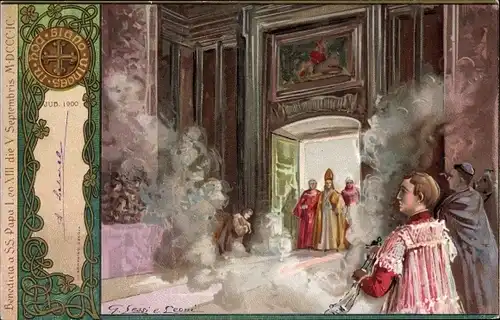 Künstler Litho Lessi e Leoni, Papst Leo XIII., Vincenzo Gioacchino Pecci, Benedicta