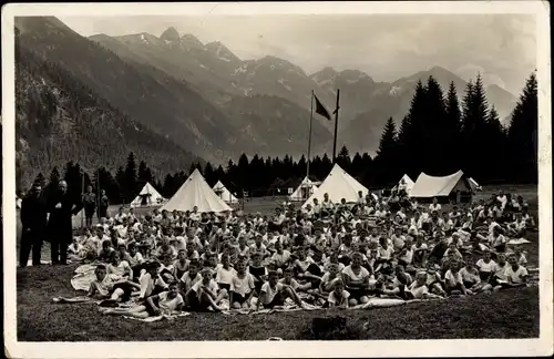 Ak Birgsau Oberstdorf im Oberallgäu, Kath. Jugenzeltlager 1933