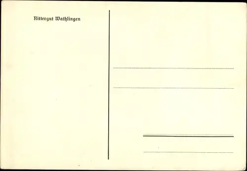 Ak Wathlingen in Niedersachsen, Rittergut