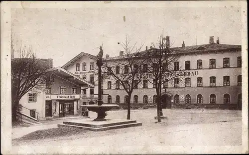 Ak Holzkirchen in Oberbayern, Gasthaus Mathäusbräu, Geschäftshaus