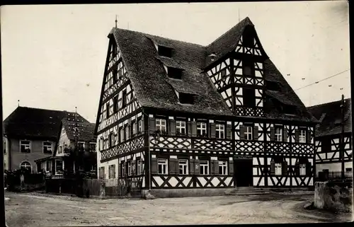 Foto Ak Großhabersdorf Mittelfranken, Fachwerkhaus