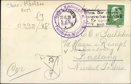 Ak Ober Mörlen in Hessen, Forsthaus Winterstein