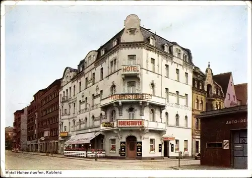 Ak Koblenz am Rhein, Hotel Hohenstaufen, Inh. Gottfried Schäfer