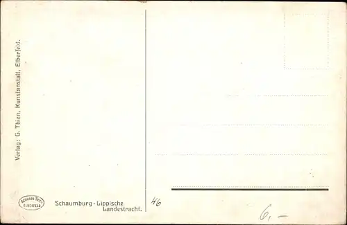 Ak Volkstrachten Schaumburg Lippe, Pferdewagen, Männer auf dem Kutschbock, Frauen in Tracht