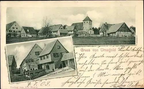 Ak Urnagold Seewald im Schwarzwald, Gasthaus zum Hirsch