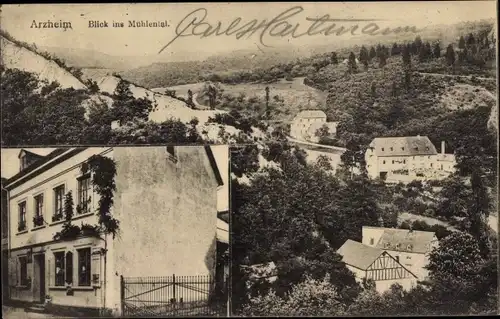 Ak Arzheim Koblenz in Rheinland Pfalz, Blick ins Mühlental