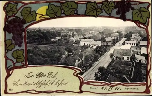 Passepartout Ak Varel in Oldenburg Jadebusen, Panorama