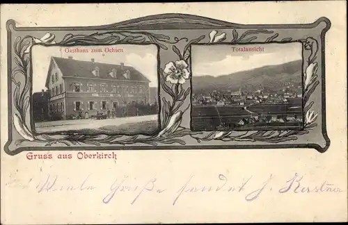 Ak Oberkirch im Renchtal in Baden Württemberg, Gasthaus zum Ochsen, Totalansicht