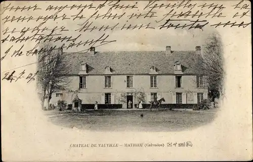 Ak Mathieu Calvados, Le Chateau de Vauville