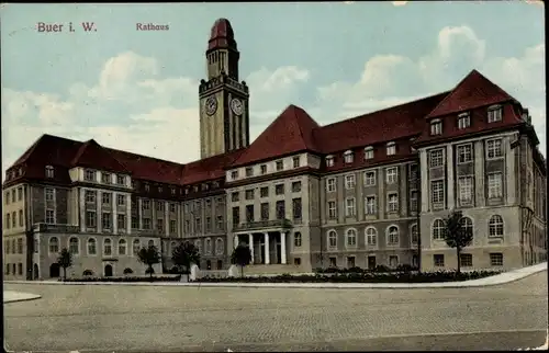 Ak Buer Gelsenkirchen im Ruhrgebiet, Rathaus