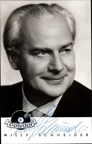 Ak Sänger Willy Schneider, Portrait, Polydor Schallplatten