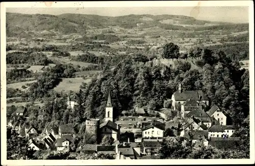 Ak Lindenfels im Odenwald, Blick vom Schenkenberg auf Ort und Umgebung