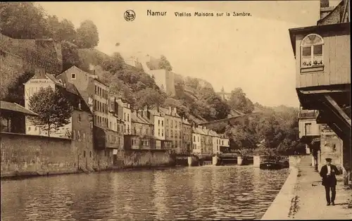 Ak Namur Wallonien, Vieilles Maisons sur la Sambre