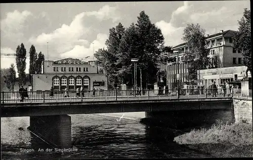 Ak Siegen NRW, Partie an der Siegbrücke, Apollo Theater