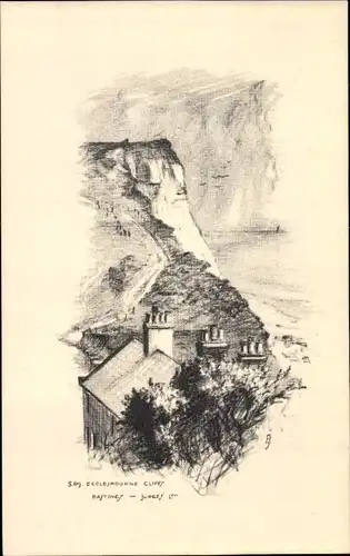 Ak Hastings East Sussex England, Ecclesbourne Cliffs