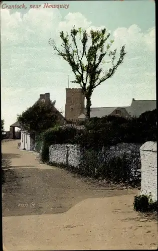 Ak Crantock Cornwall England, Dorfansicht