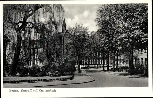 Ak Dorsten NRW, Westwall mit Blick zum Krankenhaus