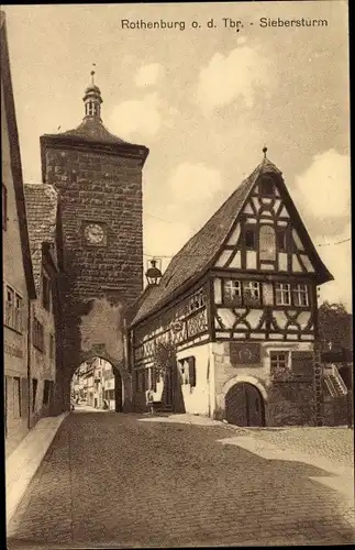 Ak Rothenburg ob der Tauber Mittelfranken, Siebersturm