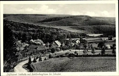 Ak Siekholz Schieder Schwalenberg in Lippe, Gesamtansicht, Kahlenbergturm