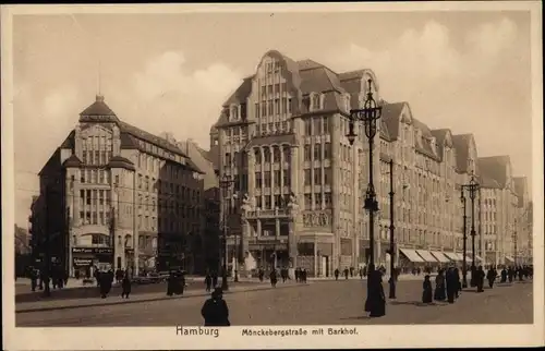 Ak Hamburg Mitte Altstadt, Mönckebergstraße, Barkhof, Passanten