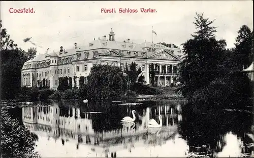 Ak Coesfeld, Partie am fürstl. Schloss Varlar, Teich