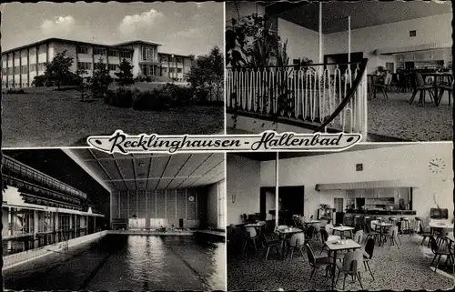 Ak Recklinghausen im Ruhrgebiet, Ansichten vom Hallenbad