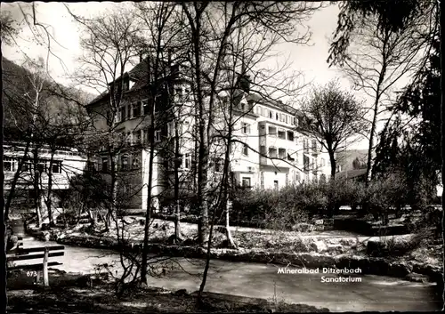 Ak Bad Ditzenbach in Württemberg, Sanatorium, Mineralbad