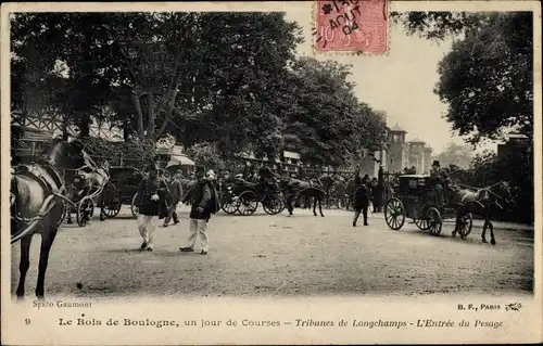 Ak Paris XVI. Arrondissement Passy, Le Bois de Boulogne, Tribunes de Longchamps, Pesage