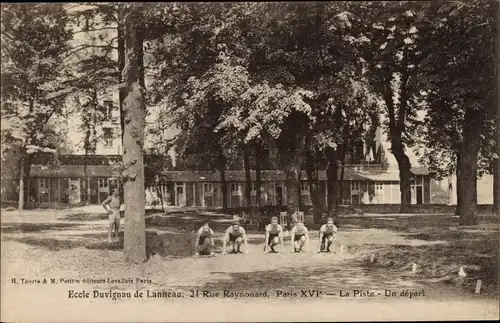 Ak Paris XVI. Arrondissement Passy, Ecole Duvignau de Lanneau, La Piste