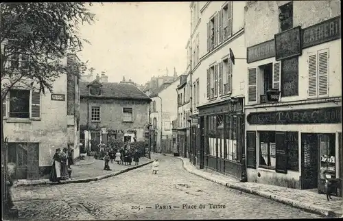 Ak Paris XVIII. Arrondissement Buttes-Montmartre, Place du Tertre