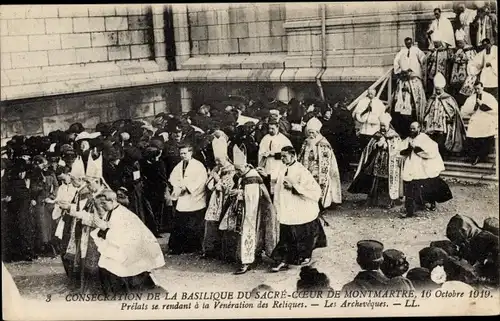 Ak Paris XVIII. Arrondissement Buttes-Montmartre, Consecration de la Basilique, Les Archeveques