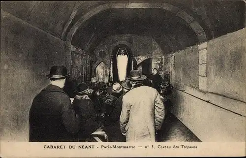 Ak Paris XVIII. Arrondissement Buttes-Montmartre, Cabaret du Neant, Caveau des Trepasses