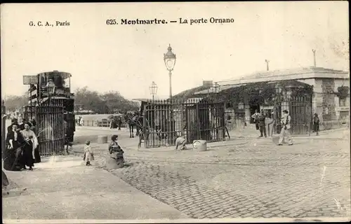 Ak Paris XVIII. Arrondissement Buttes-Montmartre, La porte Ornano