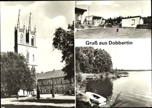Ak Dobbertin Mecklenburg Vorpommern, Kirche, Bungalows, See