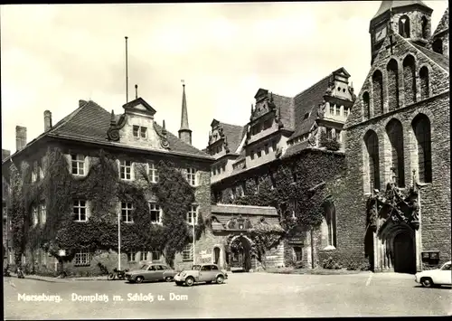 Ak Merseburg an der Saale, Domplatz, Schloss, Dom