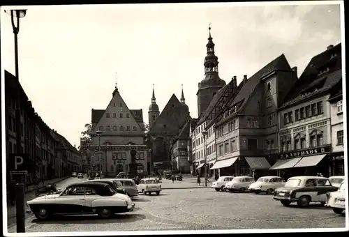 Ak Lutherstadt Eisleben, Kaufhaus, Autos