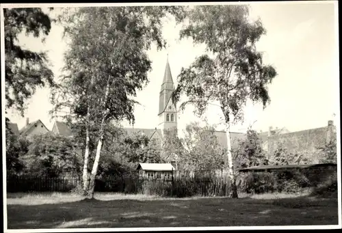 Ak Lutherstadt Eisleben, Teilansicht, Kirche