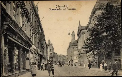 Ak Düsseldorf am Rhein, Schadowstraße mit Tonhalle