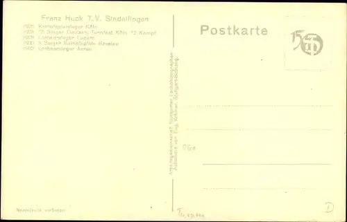 Ak Turner Franz Huck, TV Sindelfingen