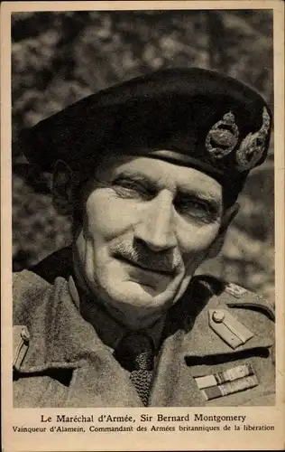 Ak Generalfeldmarschall Bernard Montgomery, Portrait