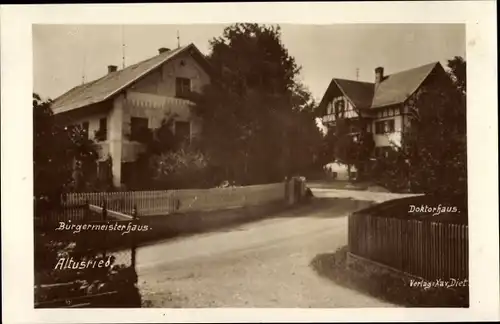 Foto Ak Altusried im Allgäu, Bürgermeisterhaus, Doktorhaus