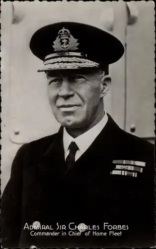 Ak Admiral Sir Charles Forbes, Commander in Chief of Home Fleet, Portrait, Uniform