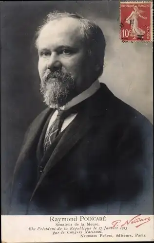 Ak Französischer Politiker Raymond Poincare, Portrait