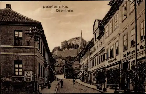 Ak Blankenburg am Harz, Tränkestraße, Conditorei und Cafe P. Richard