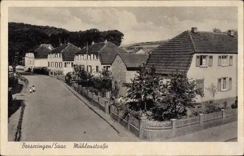 Ak Besseringen Merzig im Saarland, Mühlenstraße