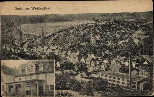 Ak Weidenthal in der Pfalz, Panorama, Gasthaus