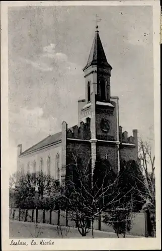 Ak Włocławek Leslau Polen, Ev. Kirche