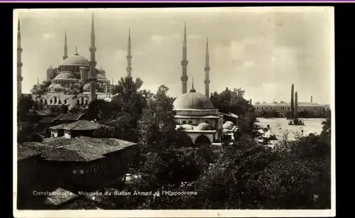 Ak Konstantinopel Istanbul Türkei, Mosquee du Sultan Ahmed et l'Hippodrome